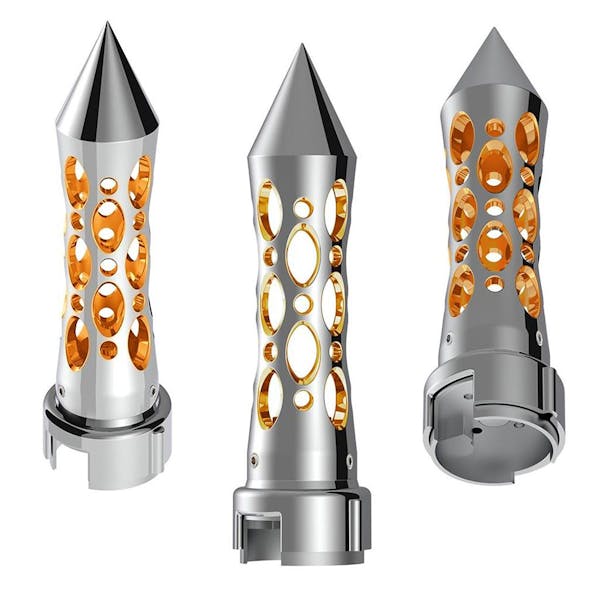 Chrome Thread-On Daytona Spike Vertical LED Shift Knob - Default