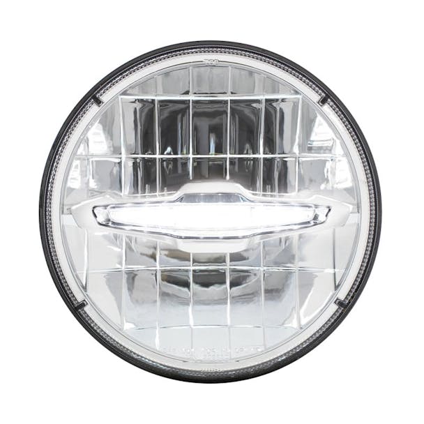 7" Round High Power LED Headlight with LED Daytime Running Light Bar