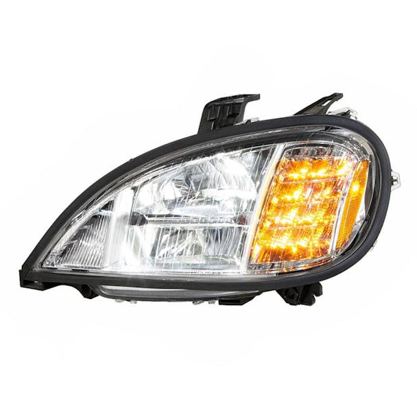 Freightliner Columbia Chrome Full LED Headlight 2001-2020 Lights On