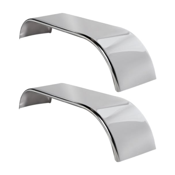 120" 16 Gauge Full Fender Tandem Smooth Stainless Steel With Flange 