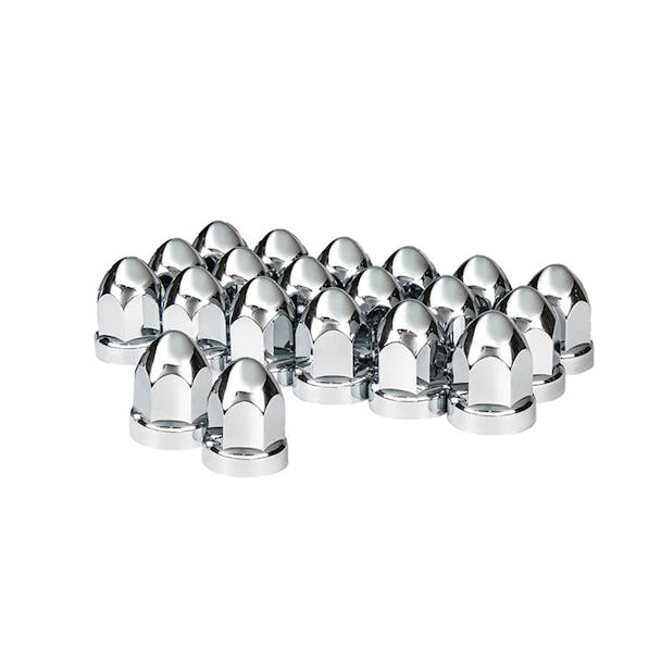 Chrome 33mm Push-On Bullet Nut Cover-Main Single Image