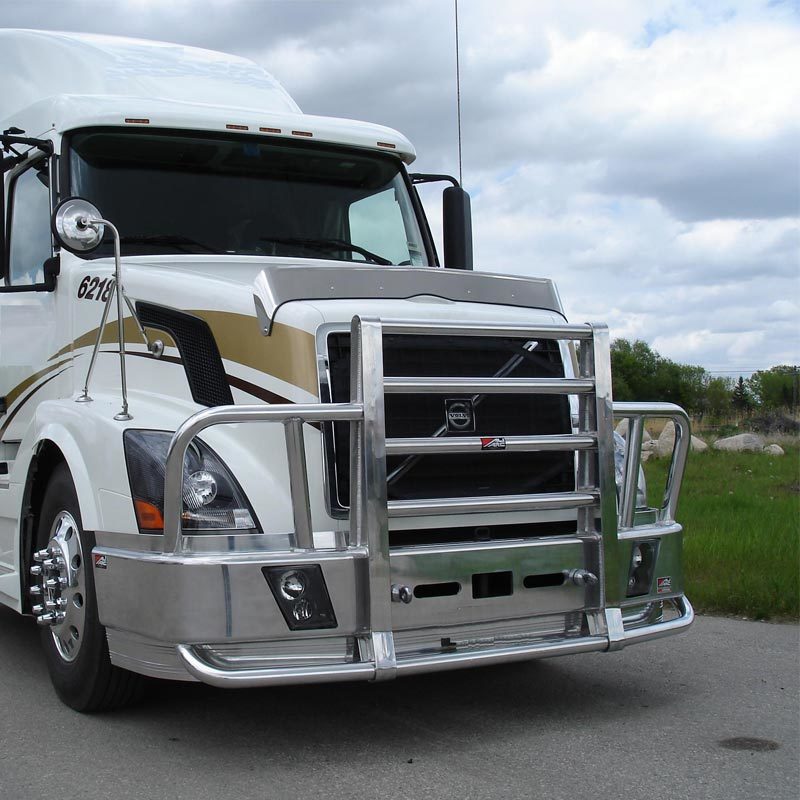 Volvo VNL Ali Arc Curved Front Bumper Grill Guard - Raney's Truck