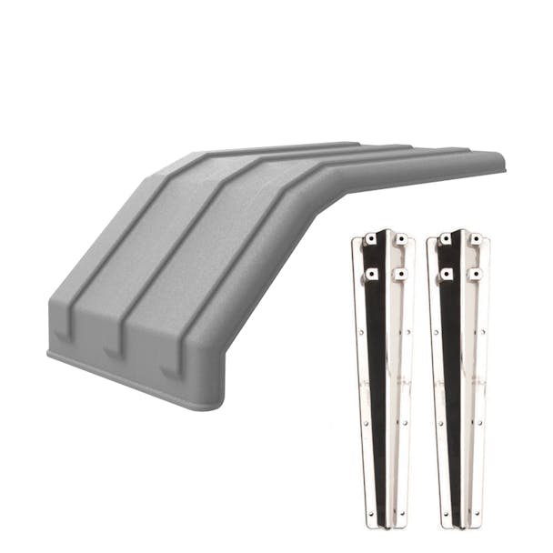 Poly Truck Half Fenders Square Back Galvanized Color Minimizer 1550 Fender Series