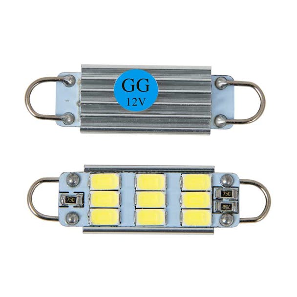 Interior 9 Diode Dome Type LED Bulbs By Grand General Blue