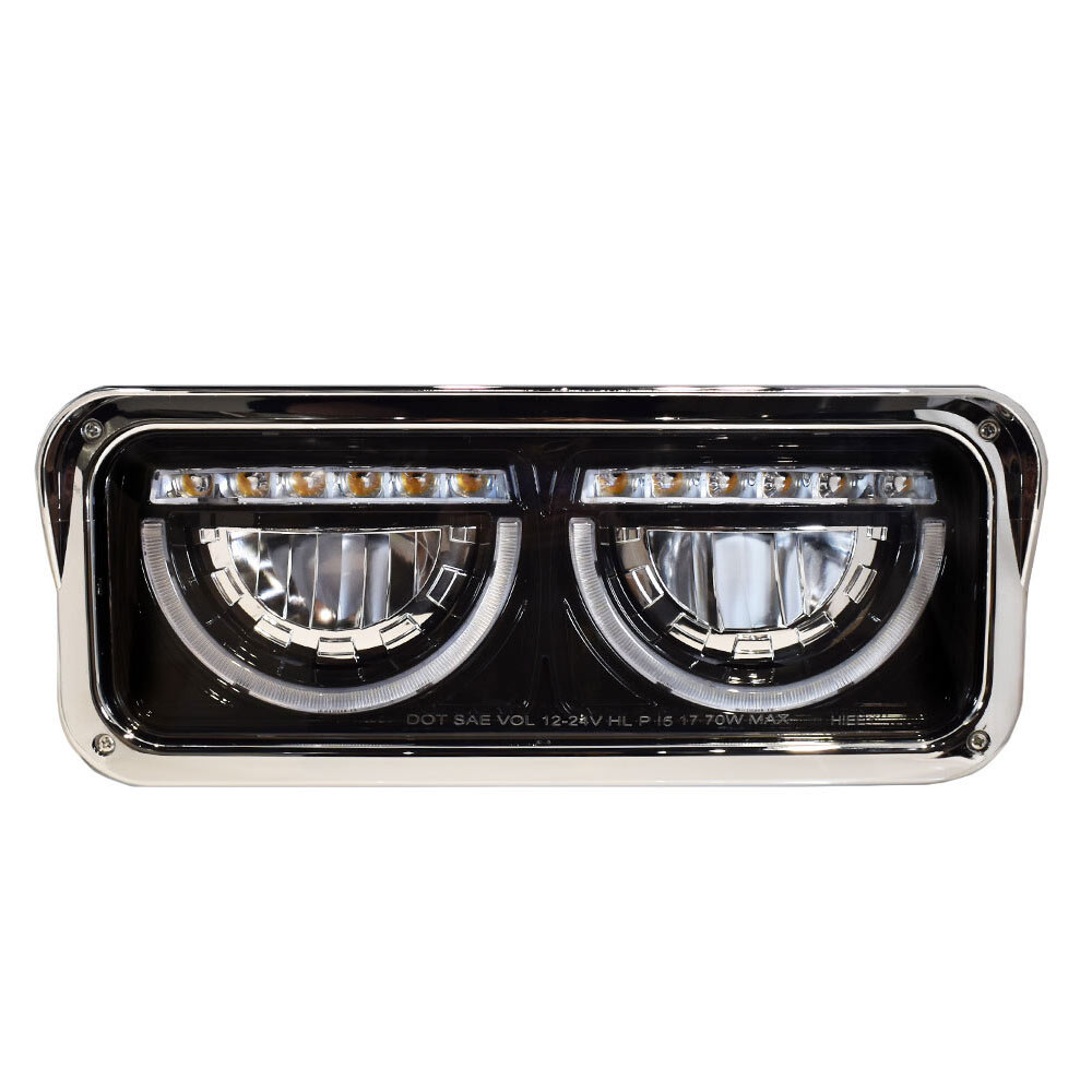Kenworth T600 T800 W900B W900L Half Moon Rectangular Blackout