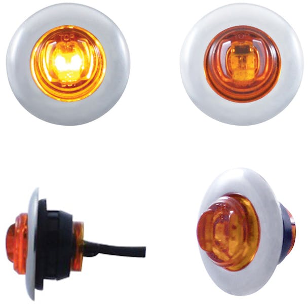 2 LED Mini Clearance Marker Light With Bezel