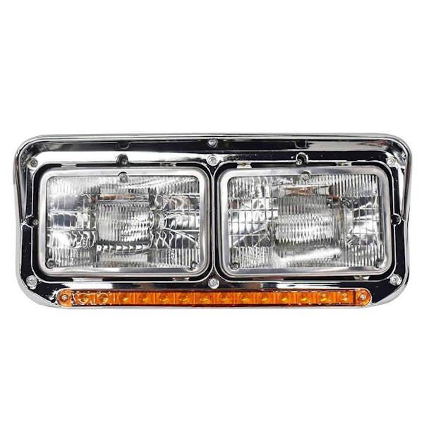 Kenworth T600 T800 W900 Dual Rectangular Headlight Assembly