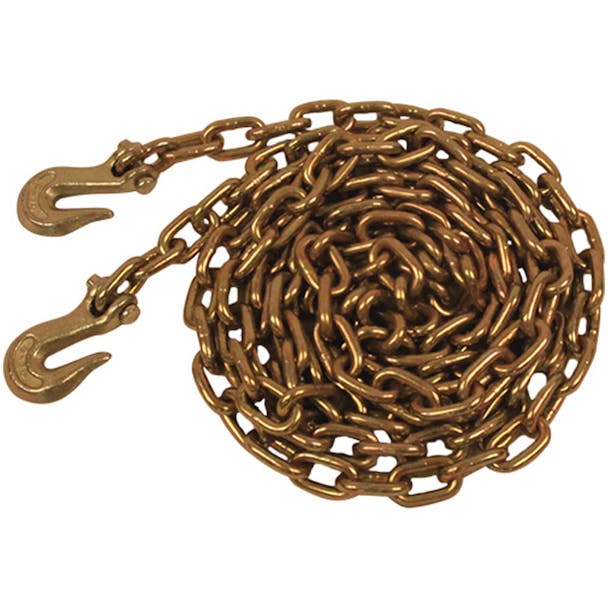  20' Grade-70 Yellow Dichromate Transport Chain with Clevis Hooks - default
