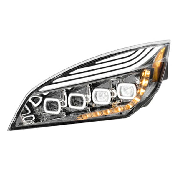Chrome Quad-LED Headlight - Driver On