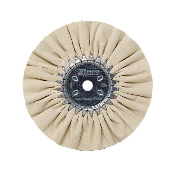 Zephyr White Medium Light Cutting Airway Buffing Wheel 8 Flat