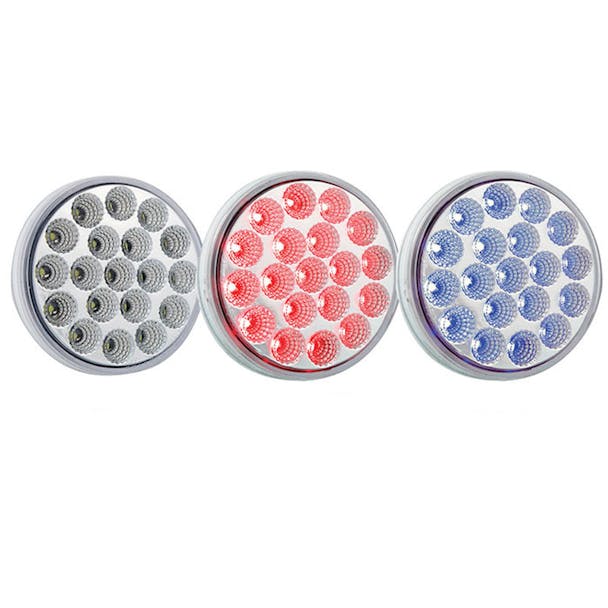 4" Round Dual Revolution Red And Blue LED Light