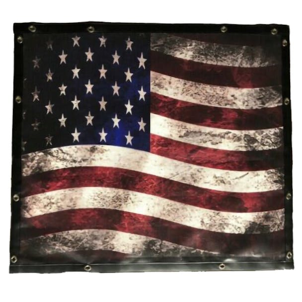 Peterbilt 348 Old Glory Flag Premium Bug Screen