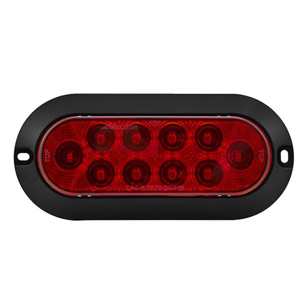 10 LED 6" Oval Red STT Light By Maxxima Default