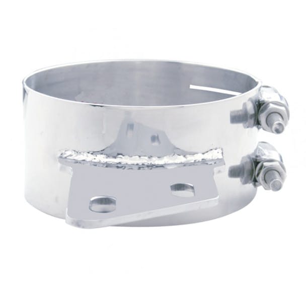 Peterbilt Wide Band Angled Exhaust Clamp Stainless Steel