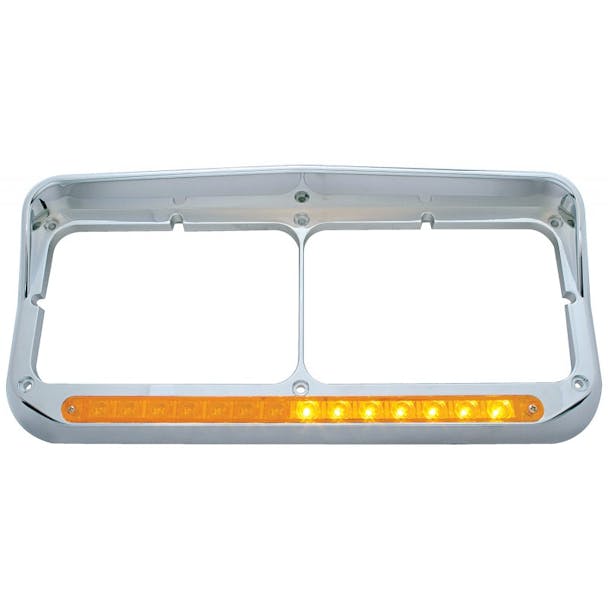 Sequential LED Dual Headlight Bezel With Visor