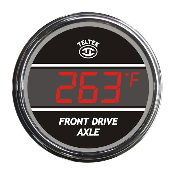Truck Rear Axle Temperature TelTek Gauge Color Display Options