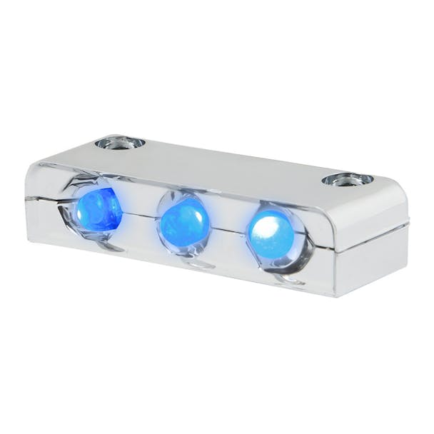 3 LED Step Light With Chrome Housing