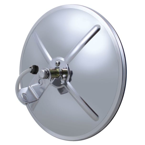 8 1/2" Stainless Steel Convex Heated Mirror - Default