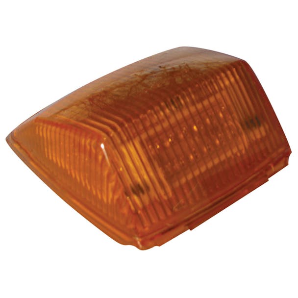 Two Square Cab 42 Diode Amber LED Lights with Amber and Clear Lenses