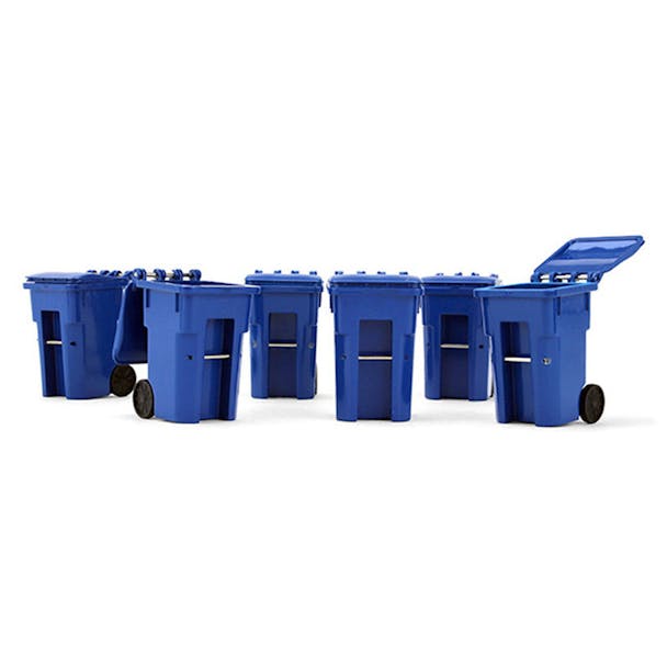 Default Trash Bin Set Of 6 Replica 1/34 Scale