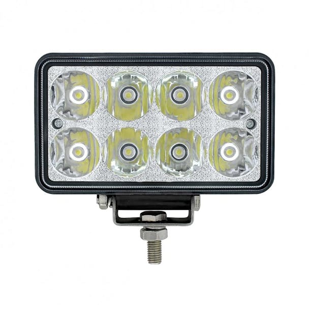 8 High Power LED Rectangular Work Light 1200 Lumens