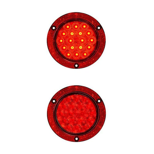 4" Round Fleet Series LED Light With Reflector Ring By Grand General - Default