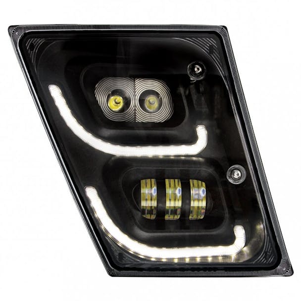 Volvo VN VNL High Power Full LED Blackout Fog Light With Daytime And Position Light Both On