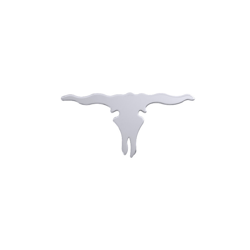 Chrome Longhorn Skull Cutout By Grand General - Raney's Truck Parts