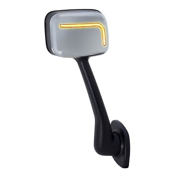 Freightliner Cascadia 2008-2017 Chrome 1 Line LED Turn Signal Hood Mirror - Default