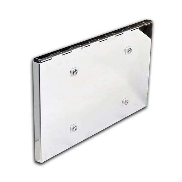 Peterbilt 387 Hinged Stainless Steel Single License Plate Holder