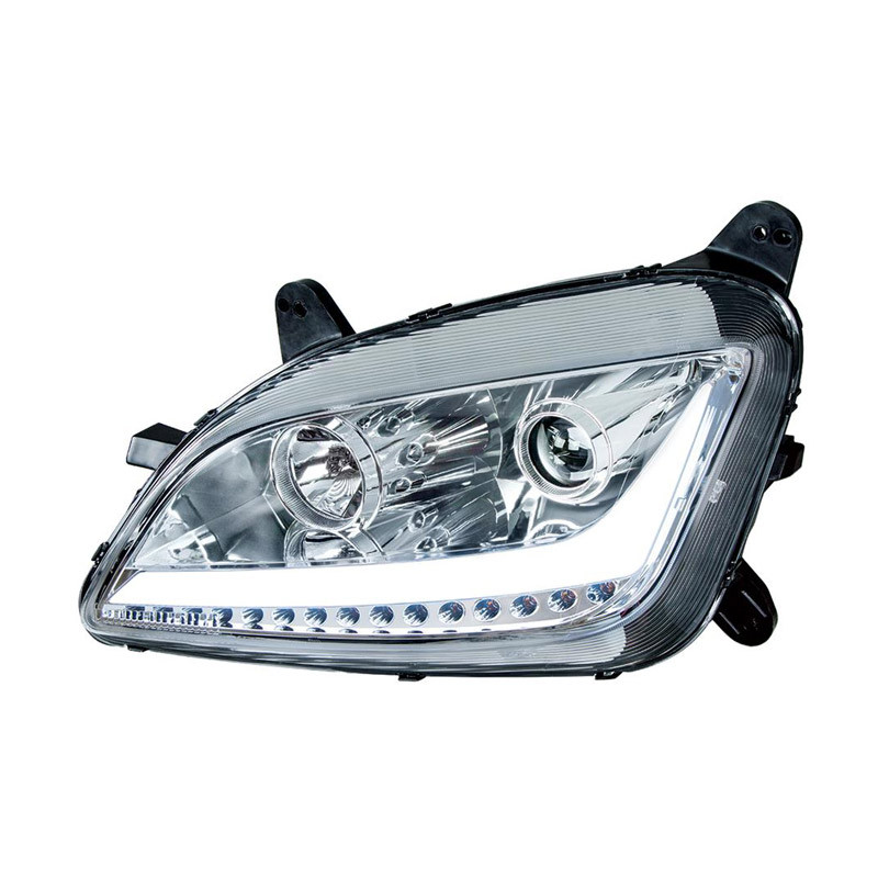 Peterbilt 579 587 Chrome Aftermarket Projector Headlights with LED