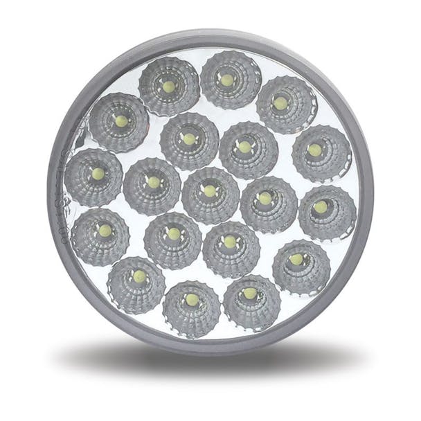 4'' Round Dual Revolution Red & White STT/Reverse Combo Light
