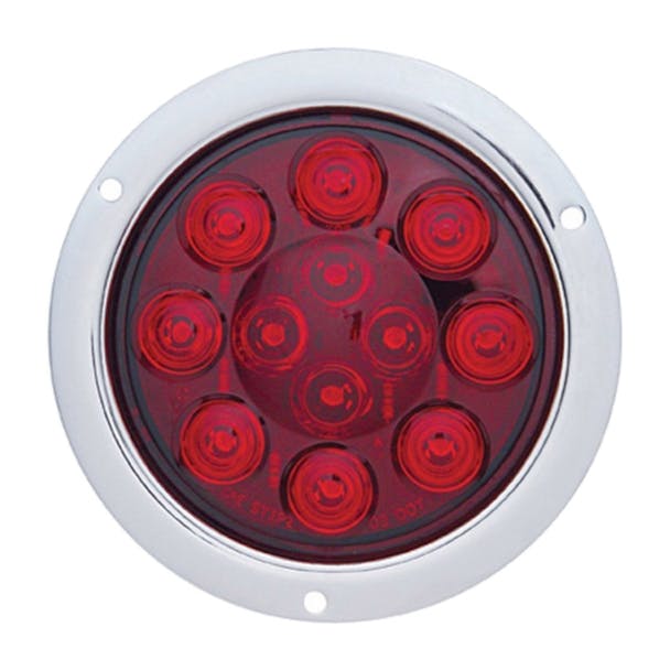 12 LED 4" Round STT Light - Bubble Lens And Deep Dish