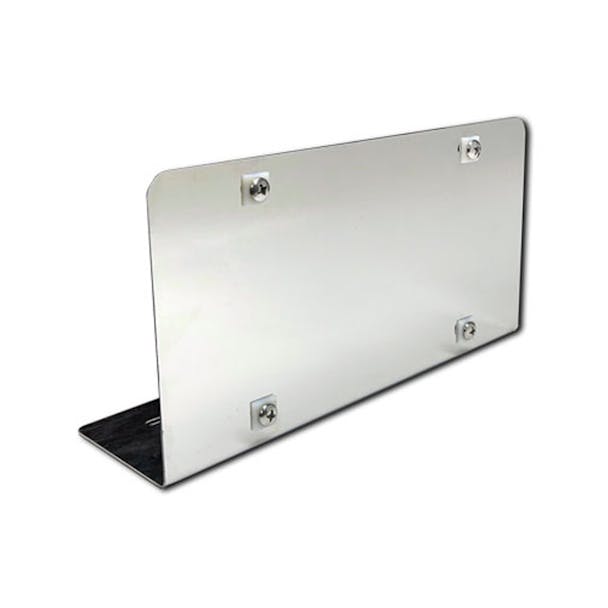 Stainless Steel Universal Under Bumper Mount Single License Plate Holder - Thumbnail