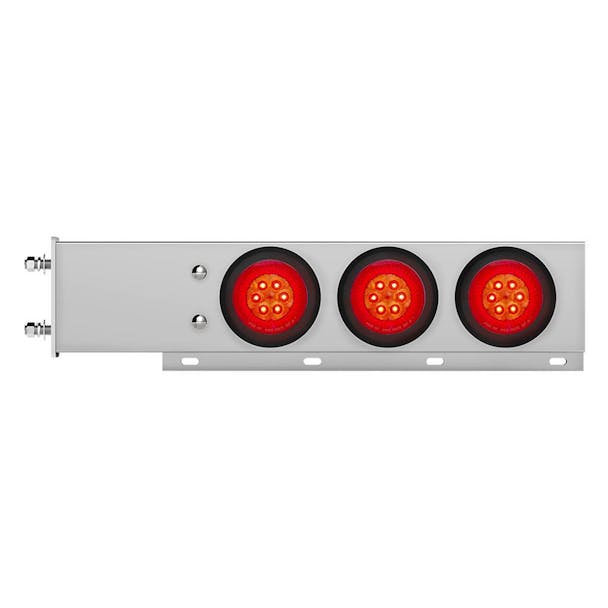 Chrome Mud Flap Hangers With Turbine LED Lights - Default