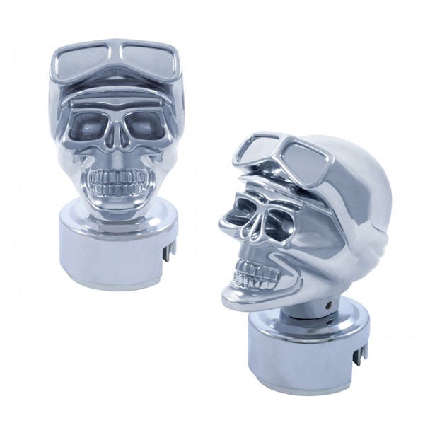 Skull Biker 13/15/18 & Super 10 Gearshift Knob Chrome & Black