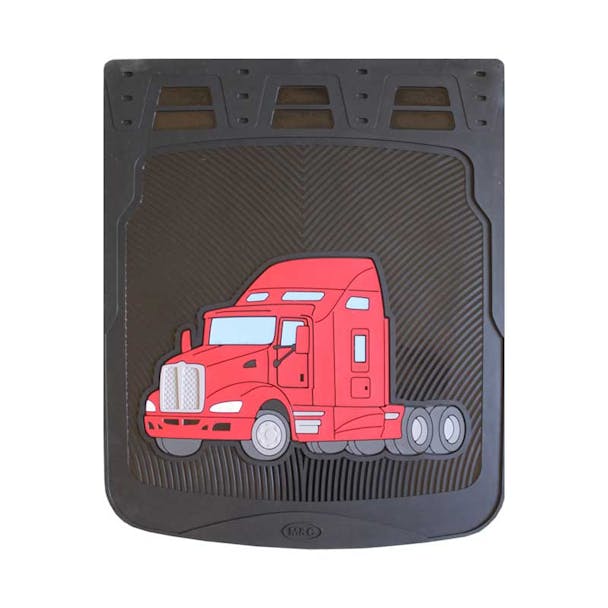 24" Kenworth T660 Rubber Mud Flaps With Black Background