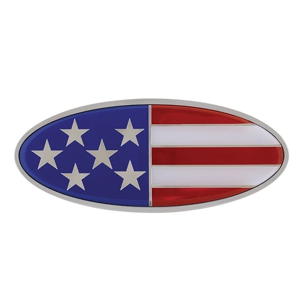 Peterbilt Chrome Flag Style Emblem