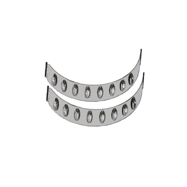 Universal Fuel Tank Strap Covers with M5 Amber LEDs (Mounted)