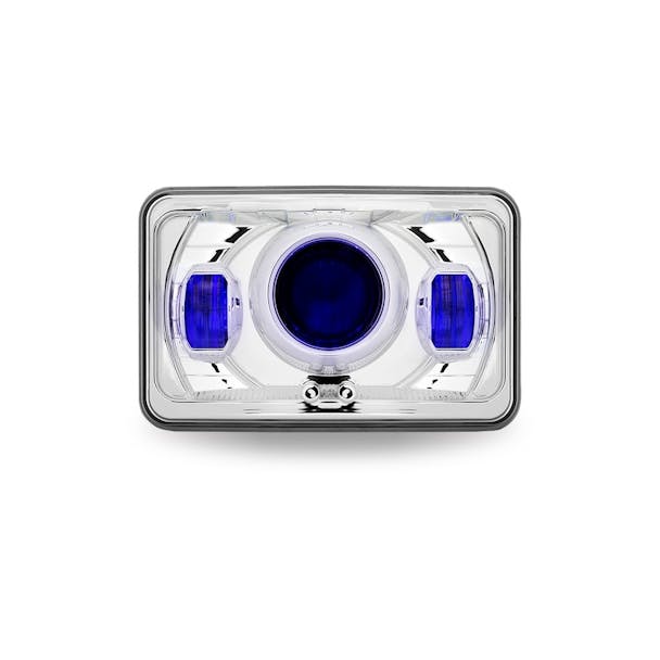 4" x 6" LED Projector Headlight With Optional Heat And Backlit Auxiliary High or Low Beam by Trux - Default