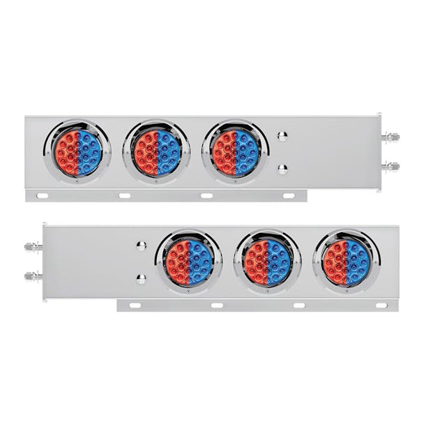 2.5" Spring Loaded Mud Flap Hangers With Double Fury LEDs - All Options