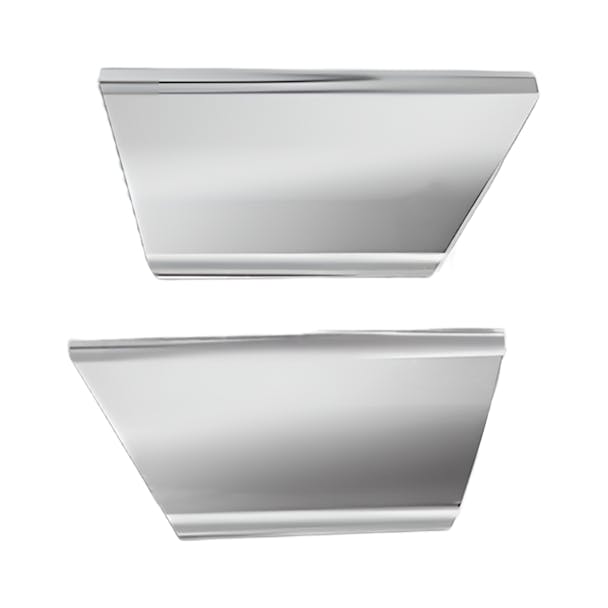 Kenworth T680 Premium 304 Stainless Steel Step Kick Panels - 2017-2022 T680 - Long Hood - Lower Front