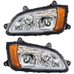 LED semi-truck headlights for improved nighttime visibility