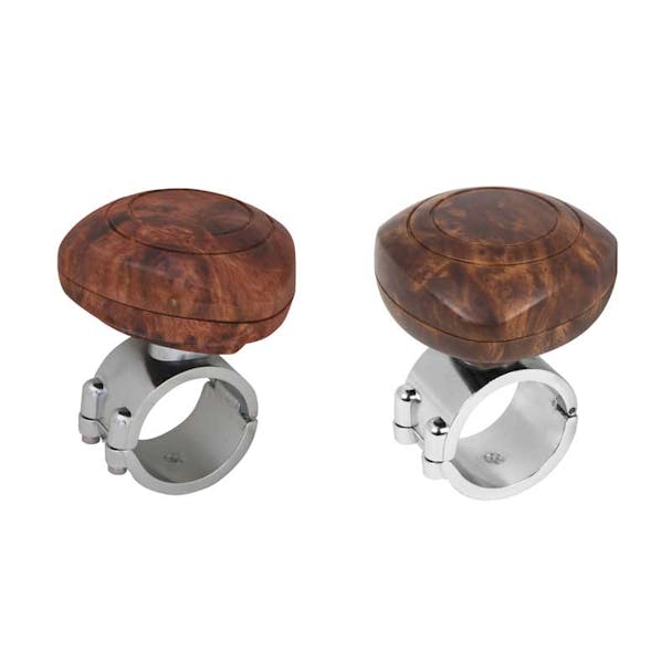 Brown Plastic Wood Steering Wheel Spinner By Grand General