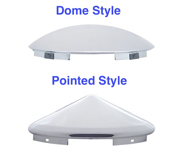 4 Notch Front Hub Cap Chrome and Stainless Steel Default