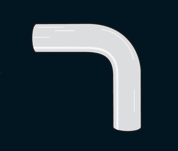 Chrome Exhaust Elbow Universal 90 Degree 5" Diameter 15.5"