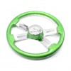 Hulk Green 18" Steering Wheel With Chrome Bezel
