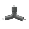 International 9300 Y-Pipe 598286C1 - Dimensions