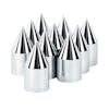 10 Pack of Chrome Plastic 1 1/8" Push On Spike Lug Nut Covers