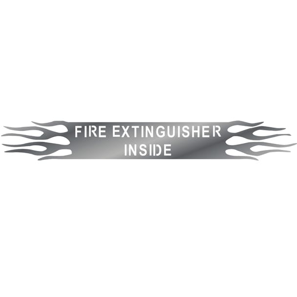 Universal Fire Extinguisher Inside Sign With Flames